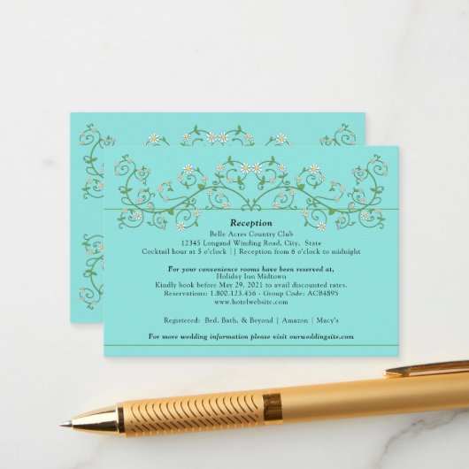 つる植物ハートトレリス（ブルーエンクロージャカード） エンクロージャーカード (正面/裏面インサイチュ)