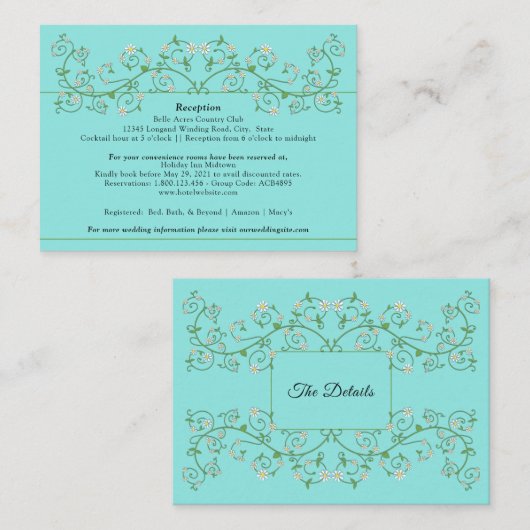 つる植物ハートトレリス（ブルーエンクロージャカード） エンクロージャーカード (正面/裏面)