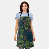つる植物パターン、ウィリアム・モリス エプロン (着用した状態)