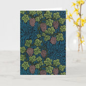 つる植物パターン、ウィリアム・モリス カード (黄色い花)