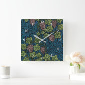 つる植物パターン、ウィリアム・モリス スクエア壁時計 (ホーム)