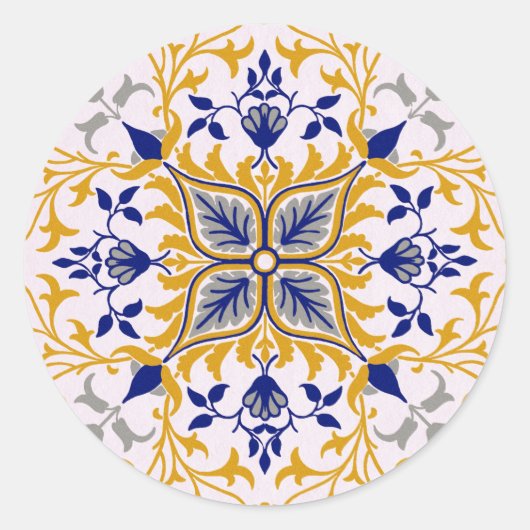 つる植物パターン ラウンドシール (正面)