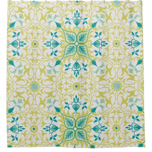 つる植物パターン（William Morris著） シャワーカーテン (正面)