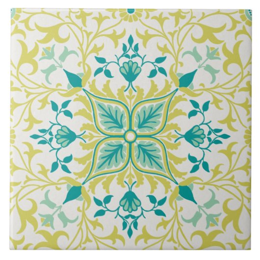 つる植物パターン（William Morris著） タイル (正面)