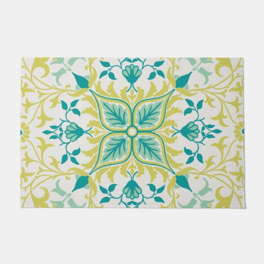 つる植物パターン（William Morris著） ドアマット (正面)