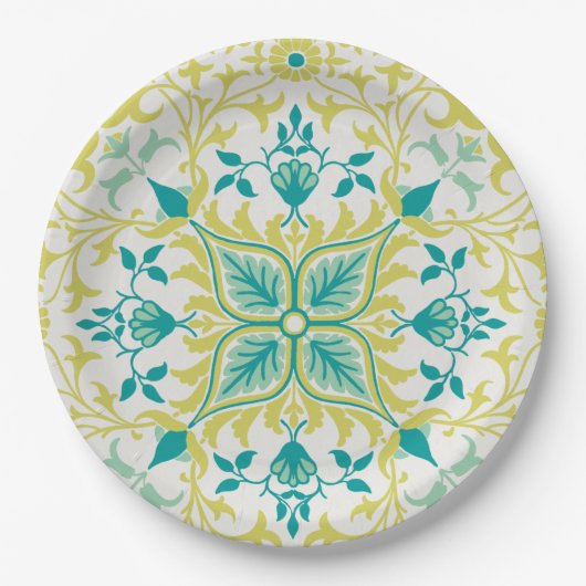 つる植物パターン（William Morris著） ペーパープレート (正面)