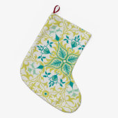 つる植物パターン(William Morris著) ラージクリスマスストッキング (正面 (吊り時))
