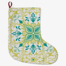 つる植物パターン（William Morris著） ラージクリスマスストッキング