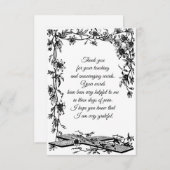 つる植物フレームサンキューカード サンキューカード (正面/裏面)