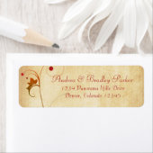 つる植物ベリー秋の結婚式差出人住所 ラベル (インサイチュ)