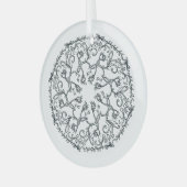 つる植物マンダラガラスオーナメント ガラスオーナメント (正面左)