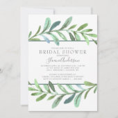 つる植物モダンボタニカルブライダルシャワー招待 招待状 (正面)
