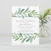 つる植物モダンボタニカルブライダルシャワー招待 招待状 (スタンド正面)