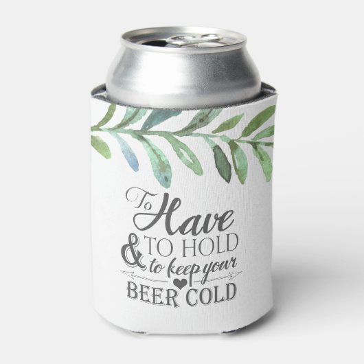 つる植物モダン植物学結婚式の引き出物 缶クーラー (缶正面)