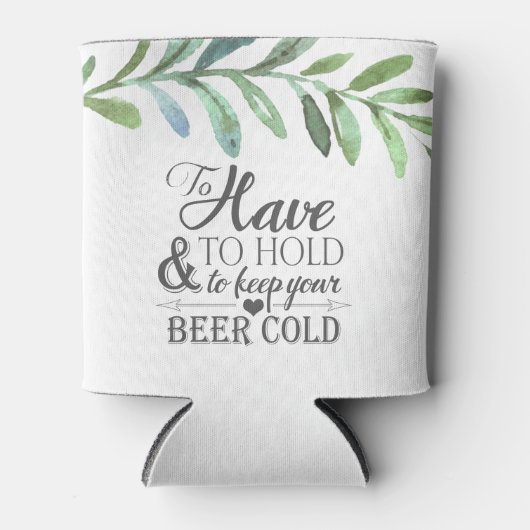 つる植物モダン植物学結婚式の引き出物 缶クーラー (正面)