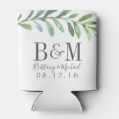 つる植物モダン植物学結婚式の引き出物 缶クーラー (裏面)