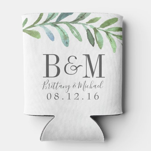 つる植物モダン植物学結婚式の引き出物 缶クーラー (裏面)