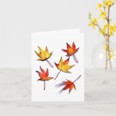 つる植物リーフマポリ葉ズ カード (黄色い花)