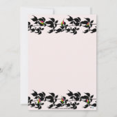 つる植物ローズブド写真ハッピーバースデーグリーティングカード 招待状 (裏面)