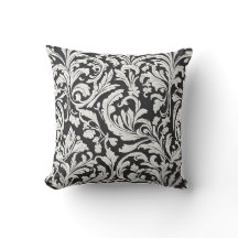 つる植物付き白の洗練されたダマスクパターン