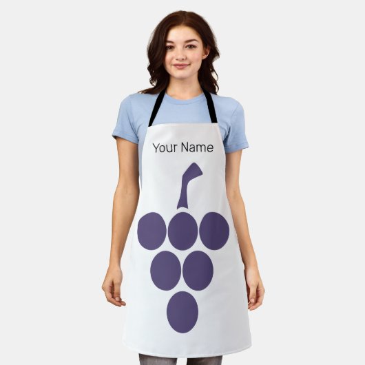 つる植物又はワイン用ブドウ及びグラフェインソムリエ エプロン (着用した状態)