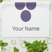 つる植物又はワイン用ブドウ及びグラフェインソムリエ キッチンタオル (折り畳み)