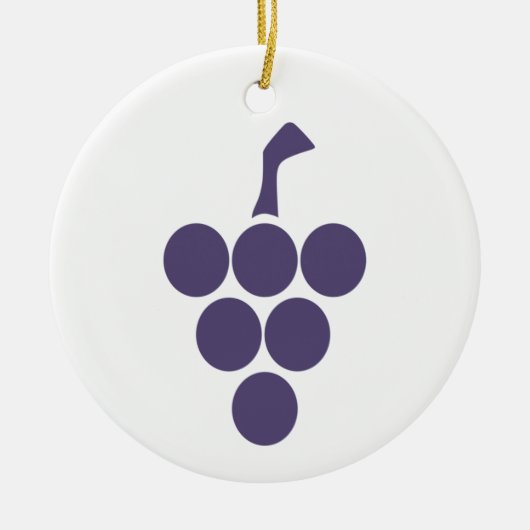 つる植物又はワイン用ブドウ及びグラフェインソムリエ セラミックオーナメント (正面)