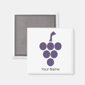 つる植物又はワイン用ブドウ及びグラフェインソムリエ マグネット (正面/裏面)