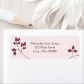 つる植物差出人住所ラベル ラベル (インサイチュ)