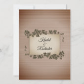 つる植物素朴結婚式招待状5.5インチx 7.5インチ 招待状 (裏面)