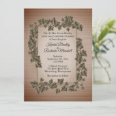 つる植物素朴結婚式招待状5.5インチx 7.5インチ 招待状 (スタンド正面)