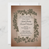 つる植物素朴結婚式招待状5.5インチx 7.5インチ 招待状 (正面)