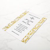 つる植物結婚の 箔招待状 (回転した状態)