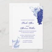 つる植物結婚式招待状 招待状 (正面/裏面)