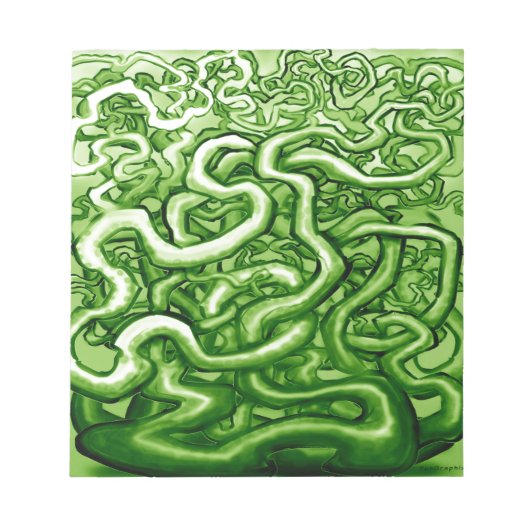 つる植物緑 ノートパッド (正面)