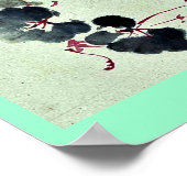 つる植物花浮世絵 ポスター (角)