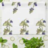 つる植物茎のブルーベリー葉 キッチンタオル (折り畳み)