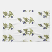 つる植物茎のブルーベリー葉 キッチンタオル (横)