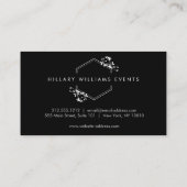 つる植物華美と葉モノグラムエンブレムビジネスカード 名刺 (裏面)