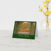 つる植物被覆アーバーからの景色 カード (黄色い花)