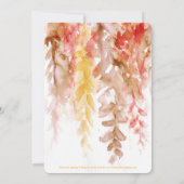 つる植物赤褐色結婚夕べ披露宴 招待状 (裏面)