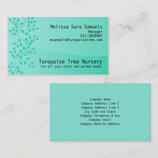 つる植物離れ自然名刺 名刺 (正面/裏面)