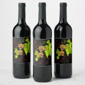 つる植物 ワインラベル (ボトル)
