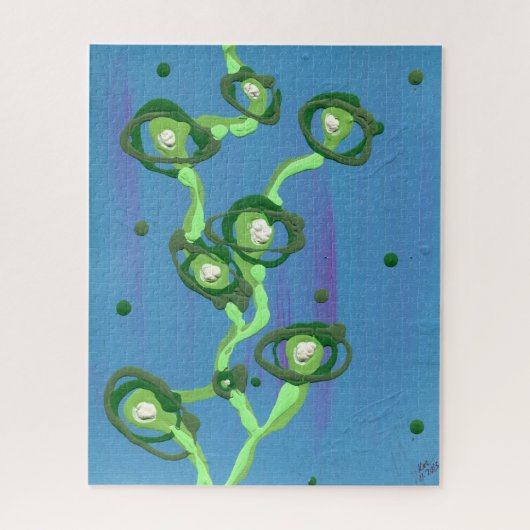 つる植物-抽象芸術絵画ズ ジグソーパズル (縦)