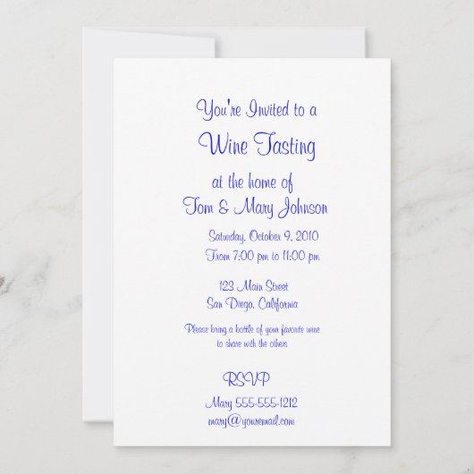 つる植物 招待状 (裏面)