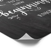 つる植物、素朴シャルボード、ウェディングパーティーデザート ポスター (角)