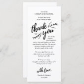 つる植物、素朴ディナー·プレイス設定サンキューカード プログラム (正面/裏面)