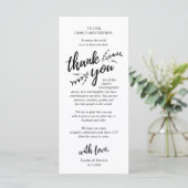 つる植物、素朴ディナー·プレイス設定サンキューカード プログラム (スタンド正面)