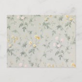 つる植物、黄色とピンクの花 ポストカード (正面)