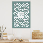 つる植物- 150シグネチャーゲストブック代替 ポスター (キッチン)